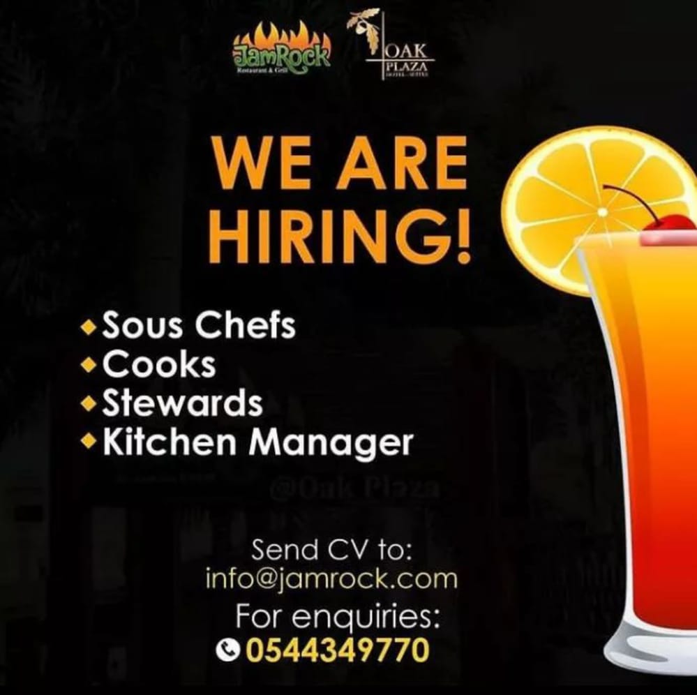 Kitchen Manager, Cooks , Chefs and others Needed.